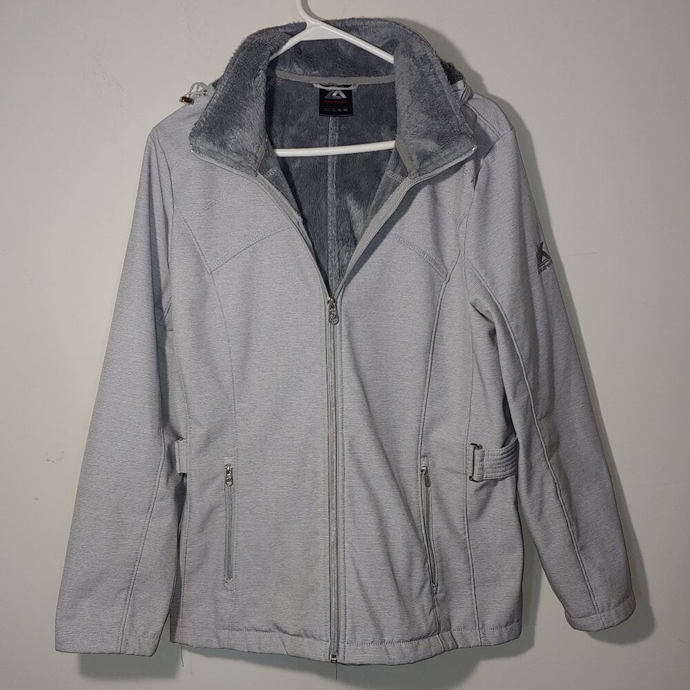 Zeroxposur Soft-shell Rain Jacket Size XL Light Grey